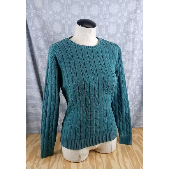 Vintage Duck head Cable Knit Sweater Women's Size Large Top Cotton Sweater - Picture 1 of 7